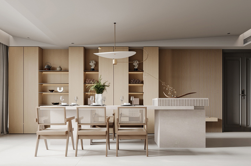 質樸自然的日式現代餐區裝修效果圖