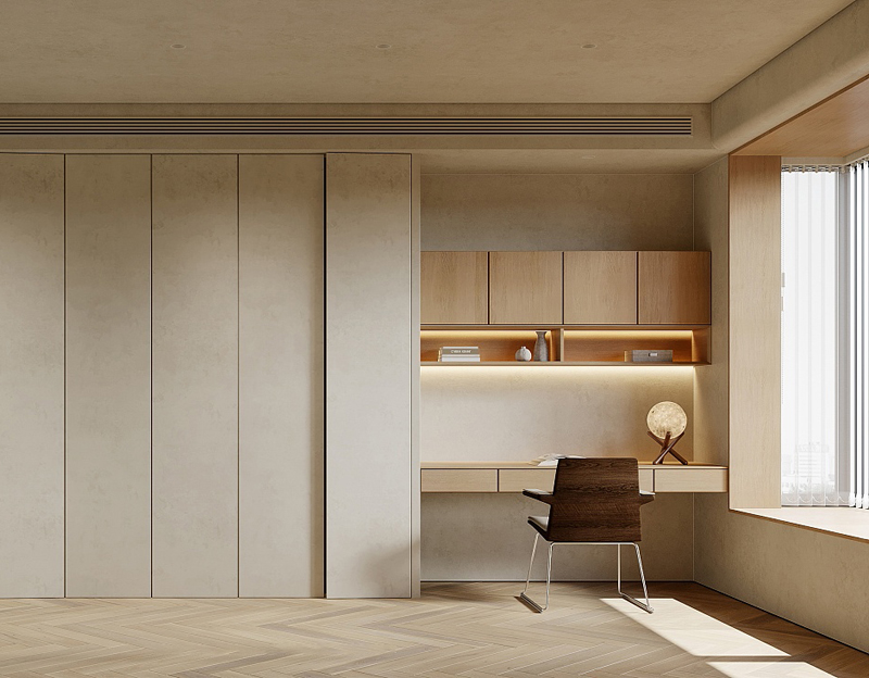 88平新房現代原木色裝修效果圖