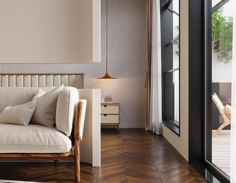 350平原木風別墅裝修設計效果圖