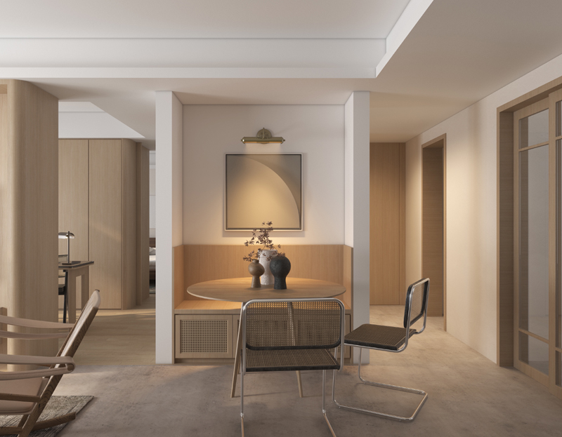 原木風小資情調套二簡約裝修效果圖